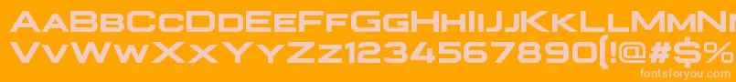 PlateiaBold Font – Pink Fonts on Orange Background