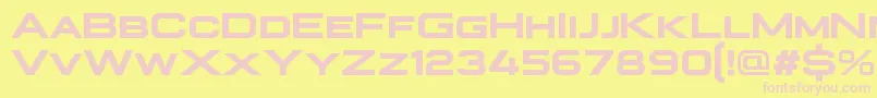 PlateiaBold Font – Pink Fonts on Yellow Background