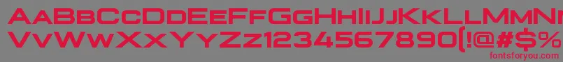 PlateiaBold Font – Red Fonts on Gray Background