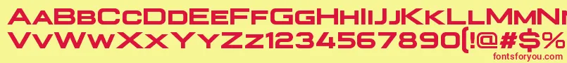 PlateiaBold Font – Red Fonts on Yellow Background