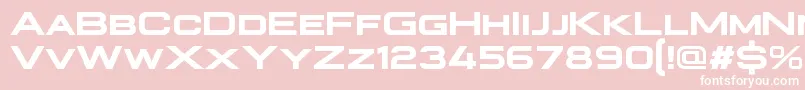 PlateiaBold-Schriftart – Weiße Schriften auf rosa Hintergrund