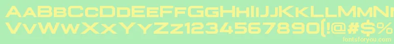 PlateiaBold Font – Yellow Fonts on Green Background