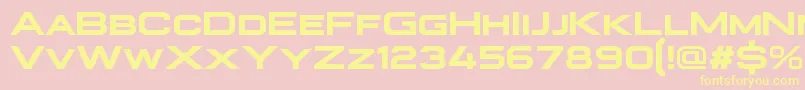 PlateiaBold Font – Yellow Fonts on Pink Background