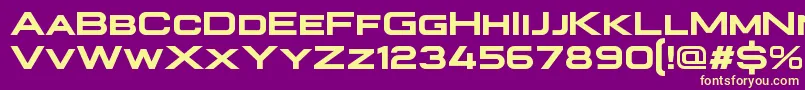 PlateiaBold Font – Yellow Fonts on Purple Background