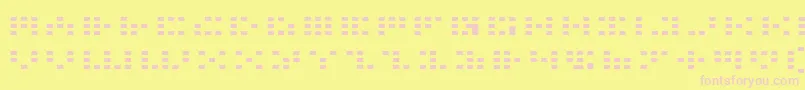 Шрифт Icone – розовые шрифты на жёлтом фоне