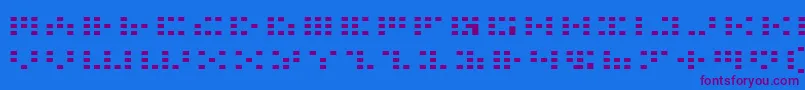 Icone-Schriftart – Violette Schriften auf blauem Hintergrund