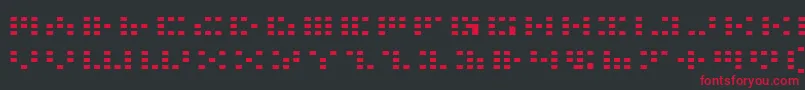Шрифт Icone – красные шрифты на чёрном фоне