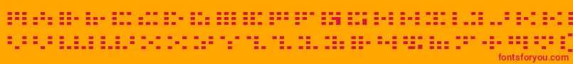 Icone Font – Red Fonts on Orange Background