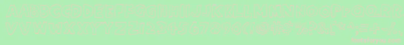 Eighty Percent Caps Outline Font – Pink Fonts on Green Background