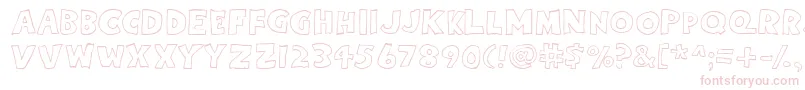 Eighty Percent Caps Outline Font – Pink Fonts on White Background