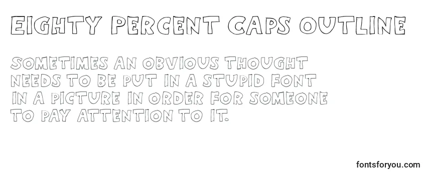 Review of the Eighty Percent Caps Outline Font