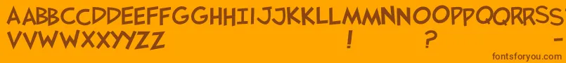 Jaysfx Font – Brown Fonts on Orange Background