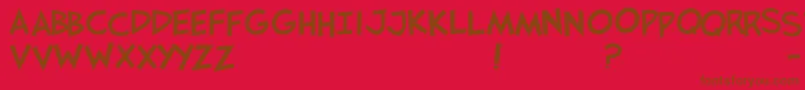 Jaysfx Font – Brown Fonts on Red Background
