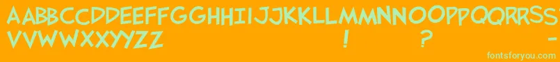 Jaysfx Font – Green Fonts on Orange Background