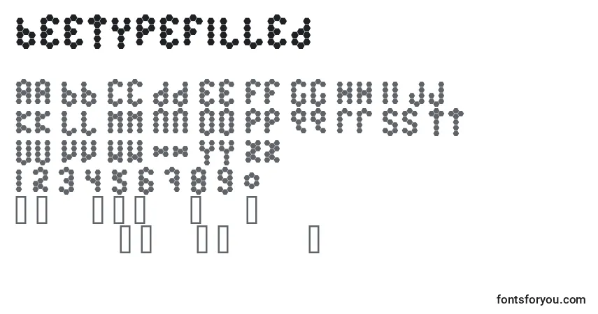 BeetypeFilled-fontti – aakkoset, numerot, erikoismerkit