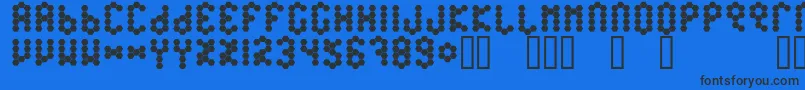 BeetypeFilled Font – Black Fonts on Blue Background