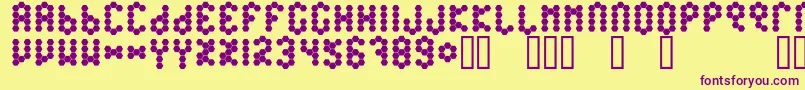 BeetypeFilled Font – Purple Fonts on Yellow Background