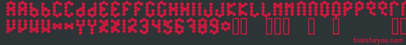 BeetypeFilled Font – Red Fonts on Black Background