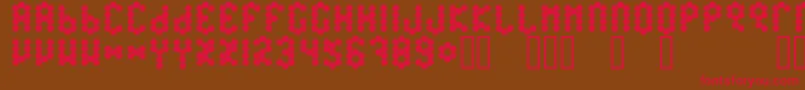 BeetypeFilled Font – Red Fonts on Brown Background