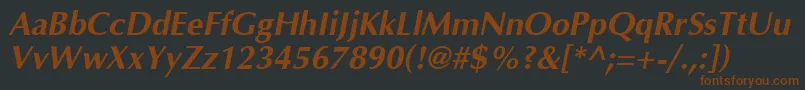 OptimaT Font – Brown Fonts on Black Background