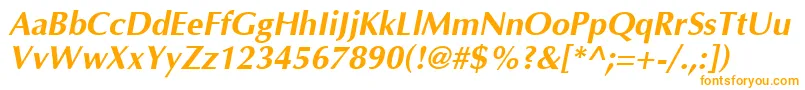 OptimaT Font – Orange Fonts on White Background