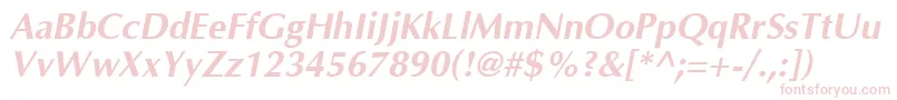 OptimaT Font – Pink Fonts on White Background