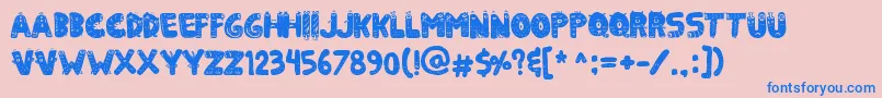 KilledVespertine Font – Blue Fonts on Pink Background