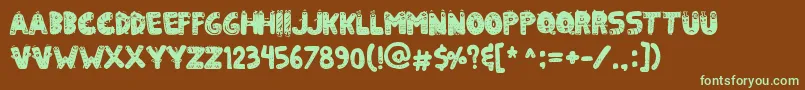 KilledVespertine Font – Green Fonts on Brown Background