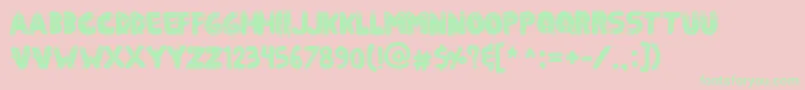 KilledVespertine Font – Green Fonts on Pink Background