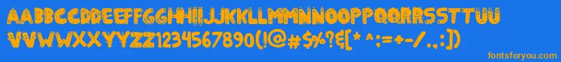 KilledVespertine Font – Orange Fonts on Blue Background