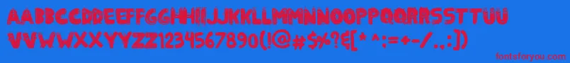 KilledVespertine Font – Red Fonts on Blue Background