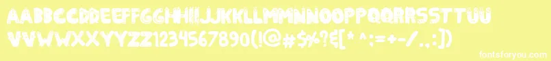 KilledVespertine Font – White Fonts on Yellow Background