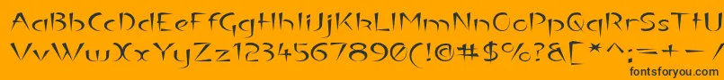 Luteouse Font – Black Fonts on Orange Background