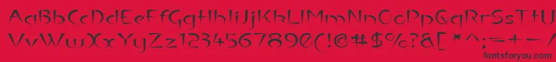Luteouse Font – Black Fonts on Red Background