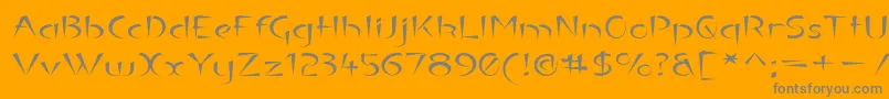 Luteouse Font – Gray Fonts on Orange Background