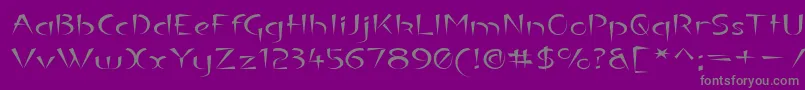 Luteouse-Schriftart – Graue Schriften auf violettem Hintergrund