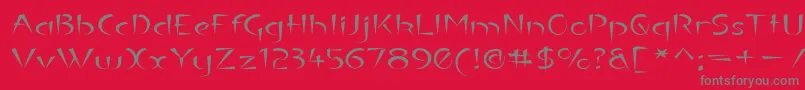 Czcionka Luteouse – szare czcionki na czerwonym tle
