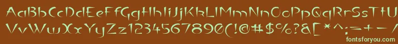 Luteouse Font – Green Fonts on Brown Background