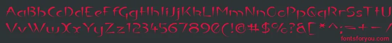 Luteouse Font – Red Fonts on Black Background