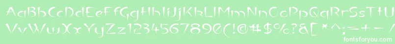 フォントLuteouse – 緑の背景に白い文字