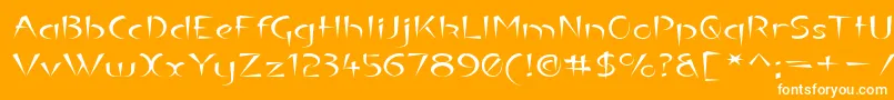 Luteouse Font – White Fonts on Orange Background