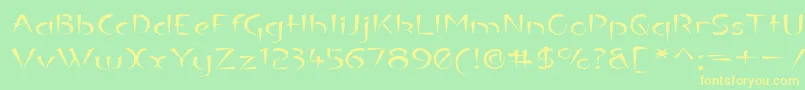 Luteouse Font – Yellow Fonts on Green Background