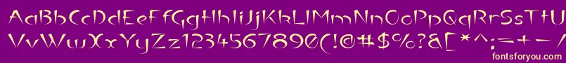 Luteouse Font – Yellow Fonts on Purple Background