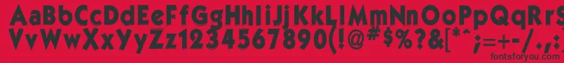 GorlockBold Font – Black Fonts on Red Background