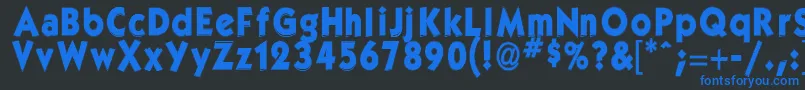 GorlockBold Font – Blue Fonts on Black Background