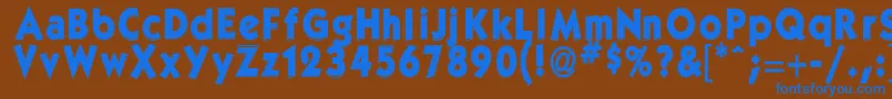 GorlockBold Font – Blue Fonts on Brown Background