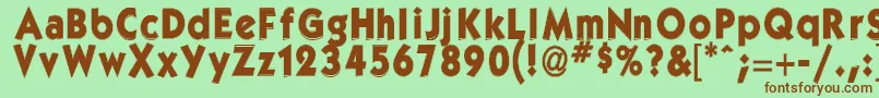 GorlockBold Font – Brown Fonts on Green Background