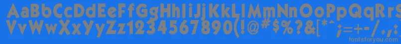 フォントGorlockBold – 青い背景に灰色の文字