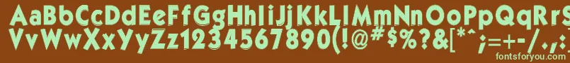 GorlockBold Font – Green Fonts on Brown Background