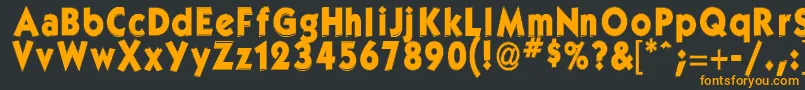 フォントGorlockBold – 黒い背景にオレンジの文字